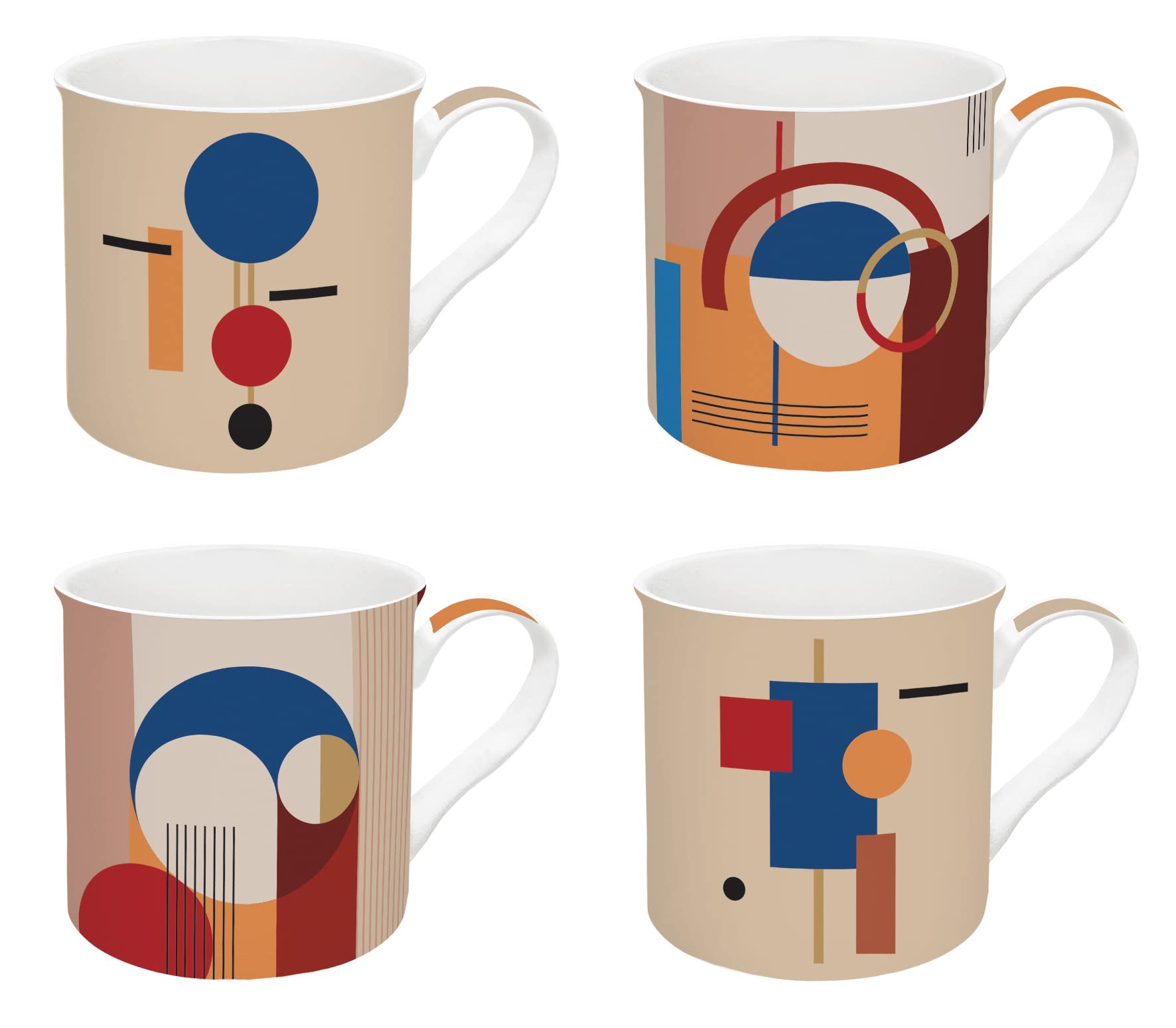 Easy Life COFFRET 4 MUGS 30CL EN PORCELAINE FINE