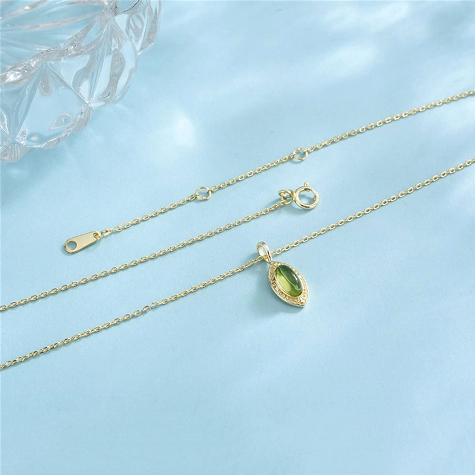 Collares Colgante Forma De Gota Collar Colgante De Cristal Verde Collar Cadena De Clavícula Llena De Collares Largos Hechos A Mano