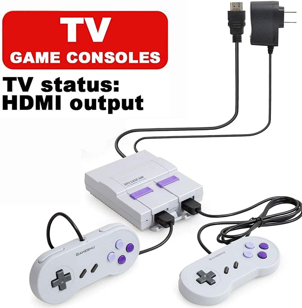 Oriflame Classic Game Console Built-in 821 Game in TF Card, with 2 Joysticks, Video Game Console, Handheld Game Player Console for Family TV HDMI HD us35 (Gray)