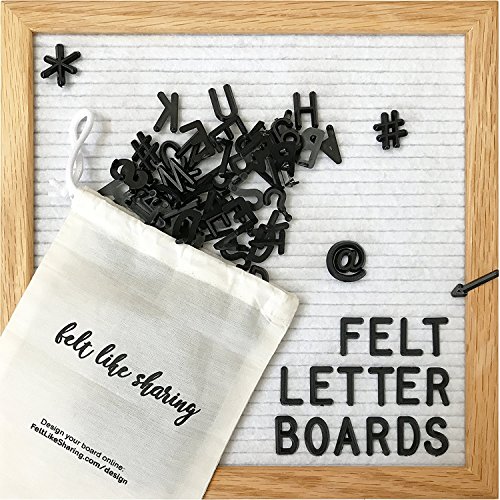 Felt Like Sharing Letter Board – White Felt (10”x10”) – Oak Frame by Felt Like Sharing - Used condition - US$21.06
