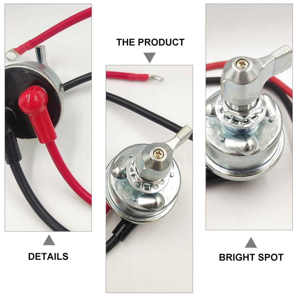 FAVOMOTO 1set Battery Disconnect Rotating Power Isolator Tool for Car Rv Boat Easy to Install Prevents Power Drain Design Convenient Battery Management