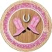 Creative Converting 8 Count Sturdy Style Paper Dessert Plates, 6 7/8", Pink Bandana Cowgirl
