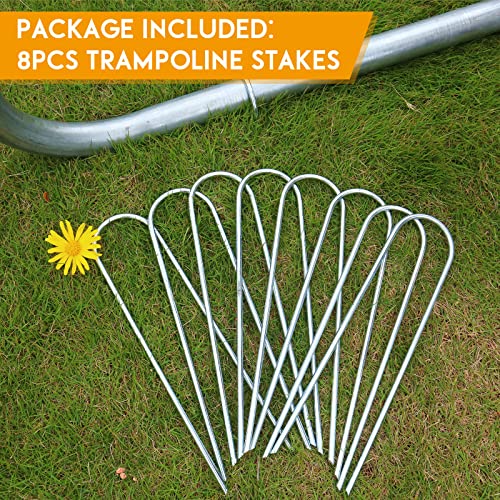 Uniprime Piquets de trampoline en forme de U en métal très résistant – Trampolines longs piquets pour but de football, tente de camping, décoration de jardin – Image 6