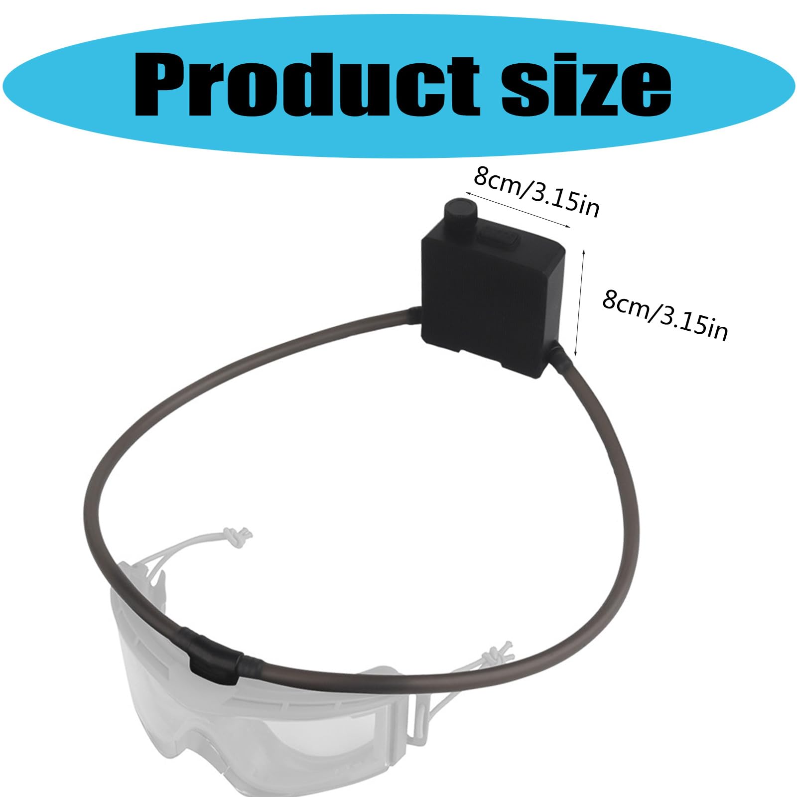 Lunettes de désembuage ventilateur extérieur Airsofts sport portable