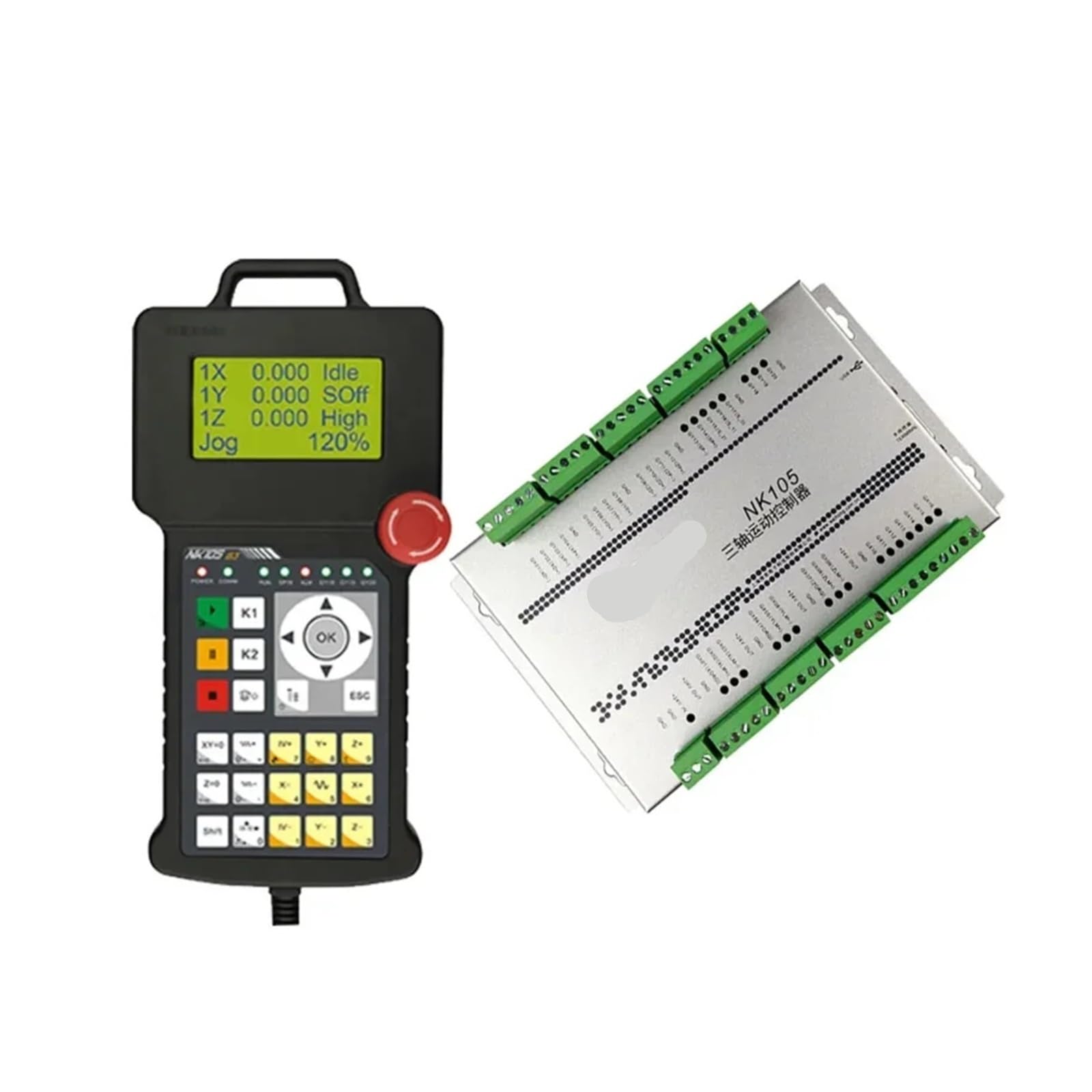 NK105 G2 G3 DIY - de control de movimiento CNC de 3 y 4 ejes for máquina de grabado de carpintería, controlador sin conexión tipo manija Para máquinas de grabado y fresado CNC(G3 4Axis)