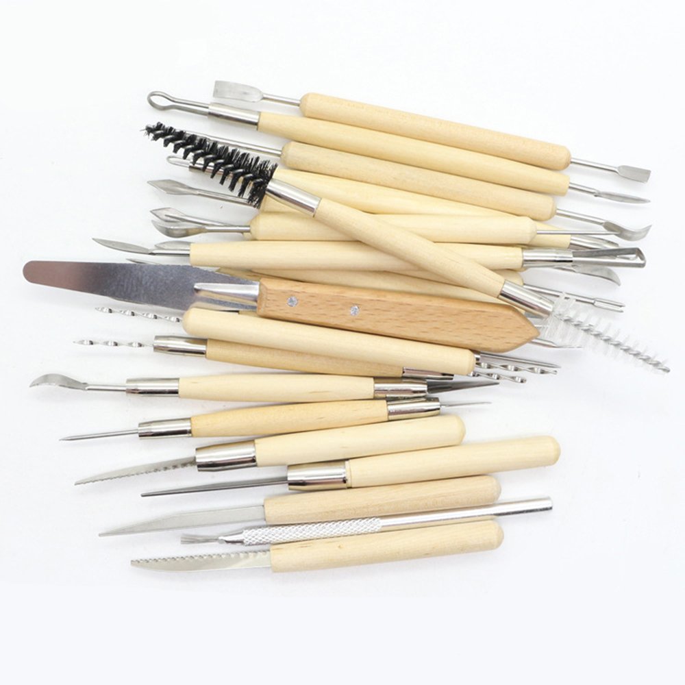 Kit Sculpture Argile 30Pcs Outils Modélage Carving Knife Drill Pen