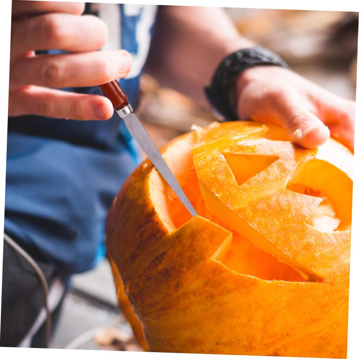 Halloween Pumpkin Carving Set Timber Metal Professional Carving Tool