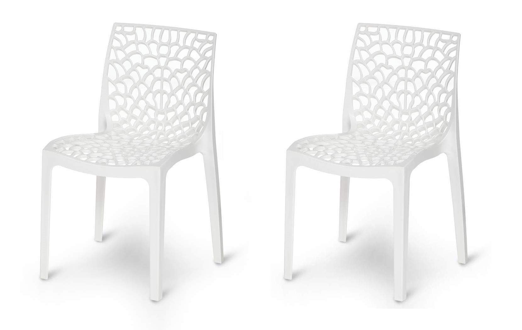 Web Armless Designer Plastic Outdoor Chair | ISO Certified Company (2, White)-image-12