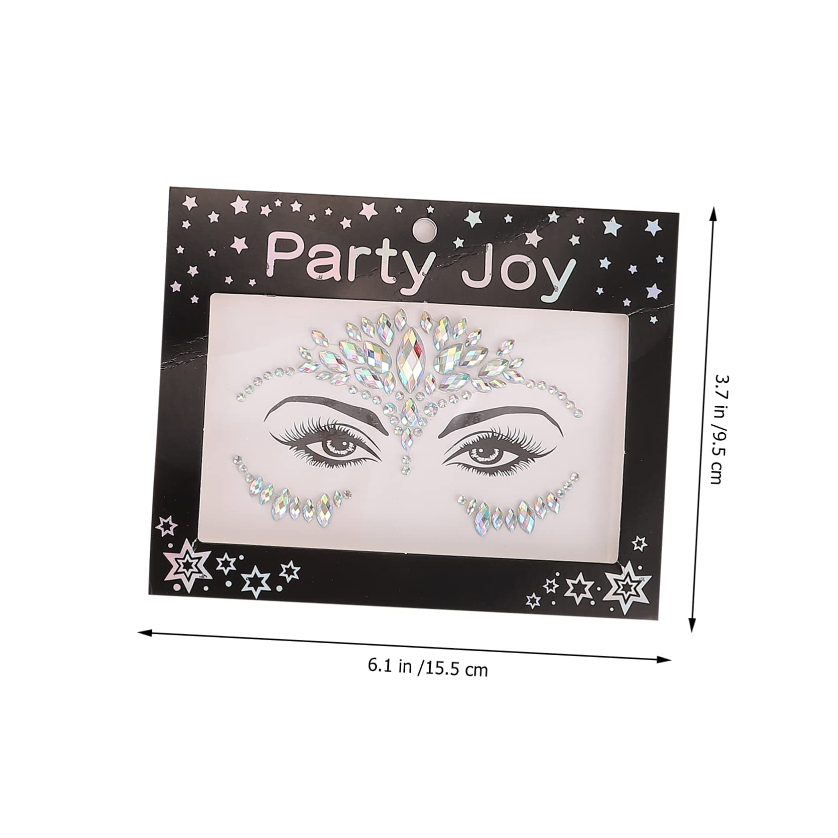 DOITOOL 20fogli Gemme Adesive Per Viso e Sopracciglia Stickers Di Strass Per Trucco Decorazioni Facciali Per Feste e Festival Facile Da Applicare Stili Vari Per Ogni Occasione