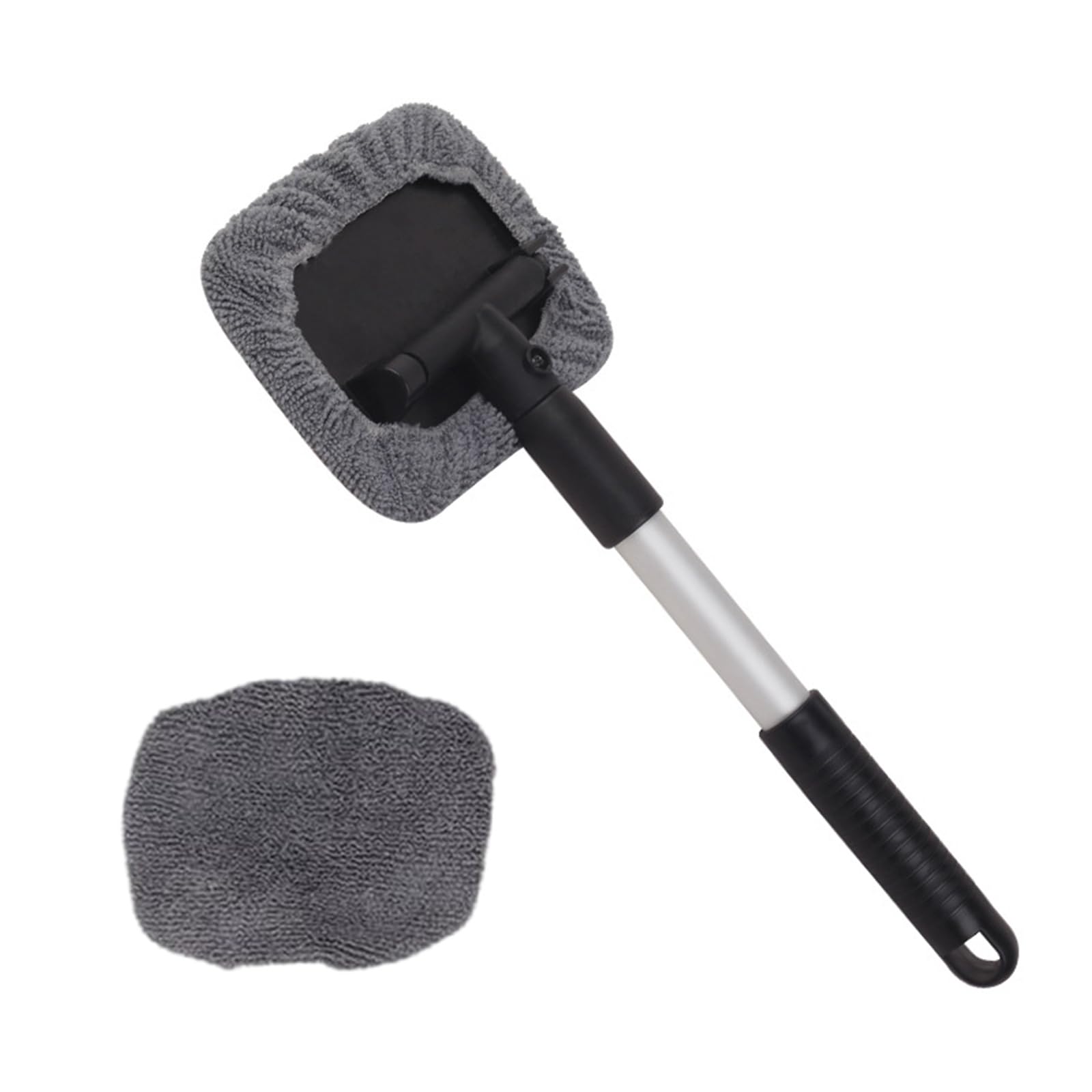 Buxuaaaa Windshield Cleaning Brush with Telescopic Aluminum Handle Microfiber Bristles for Glass Maintenance Extendable Car Cleaner