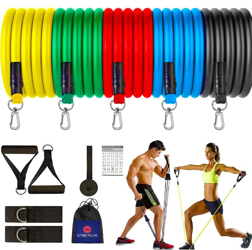 Case Plus Resistance Band with Door Anchor, Handles, Black Waterproof Carry Bag, Legs Ankle Straps for Resistance Training, Physical Therapy, Home Workout,Resistance Bands (B0CGMCVY6Q) Amazon Price History, Amazon Price Tracker