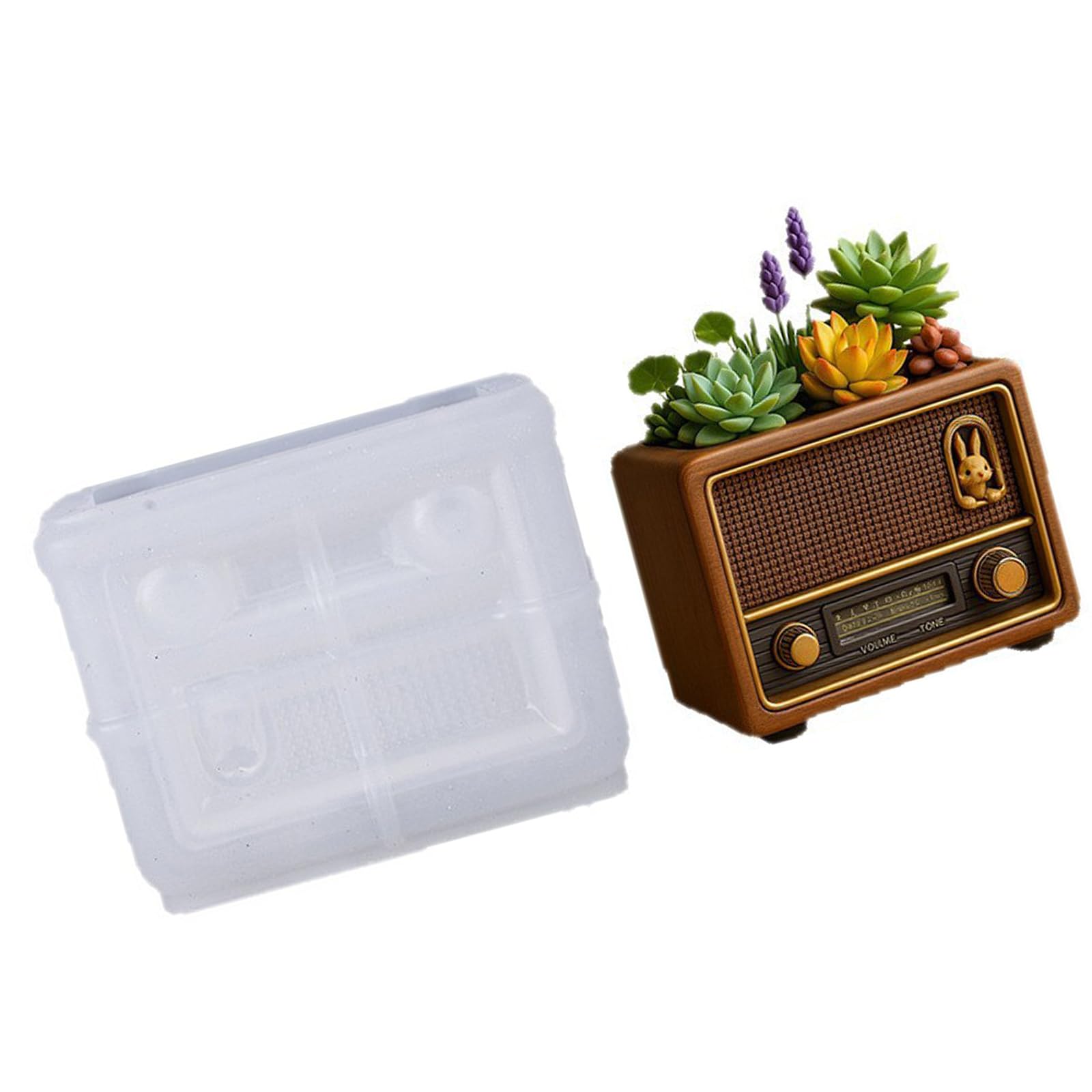 MIDOKSTUA Radio Shape Silicone for Concrete Gypsum and Making Silicone