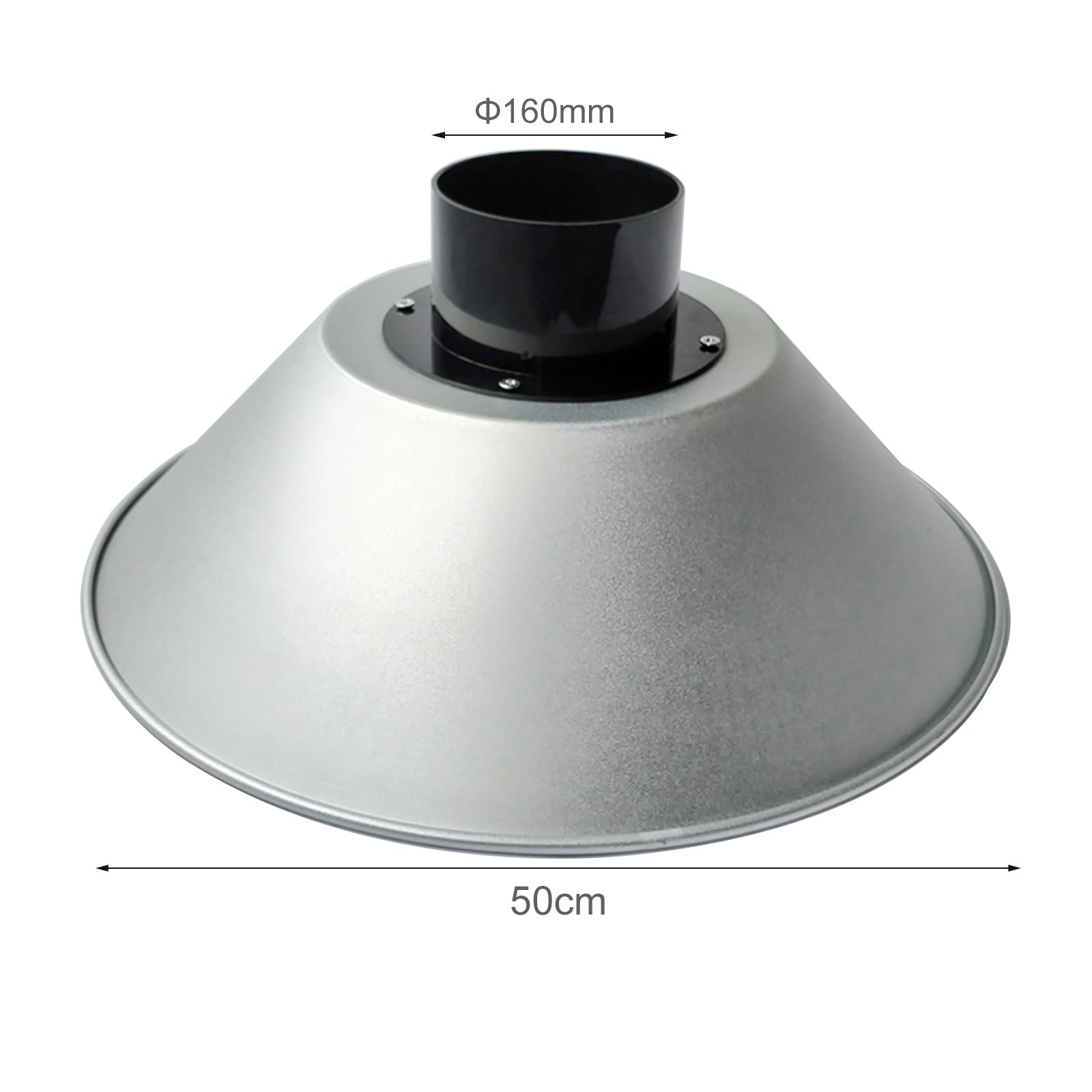 Campana redonda para ahumar, boquilla de aleación de aluminio para una extracción eficaz de humos de soldadura en estaciones de trabajo