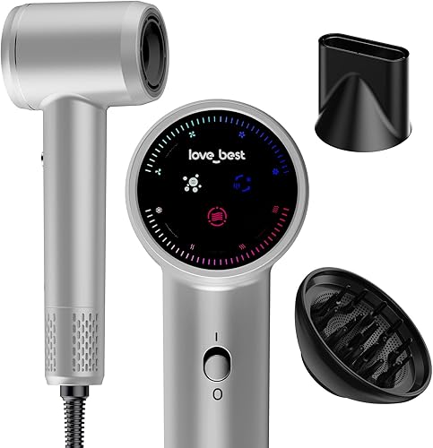 Secador de pelo de plasma, secador de pelo profesional de alta velocidad, 600 millones de iones negativos, cuidado del cabello, secado rápido, bajo