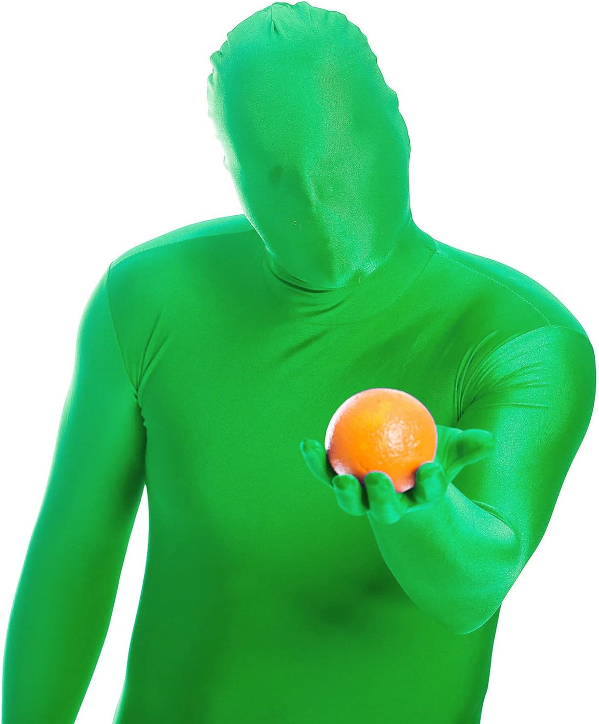 Jiuguva 2 Pack Green Screen Chromakey Bodysuit Gloves Hood, Unisex Disappearing Photography Bodysuit for Adult Men Invisible Effect (6 Feet/ 180 cm)