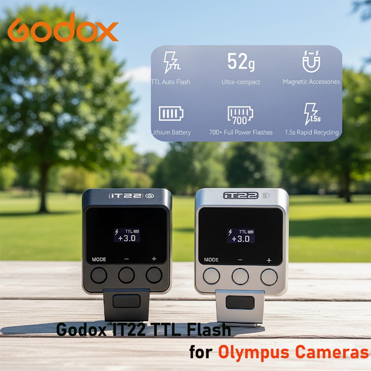 Flash Godox IT22 C para Canon, IT22C ETTL II Mini Flash Camera, Compatible con Cámara Canon EOS R RP R5 R6 R3 R7 R8 R10 R100 M3 M5 M6 M50 R5 Mark II R6 Mark II