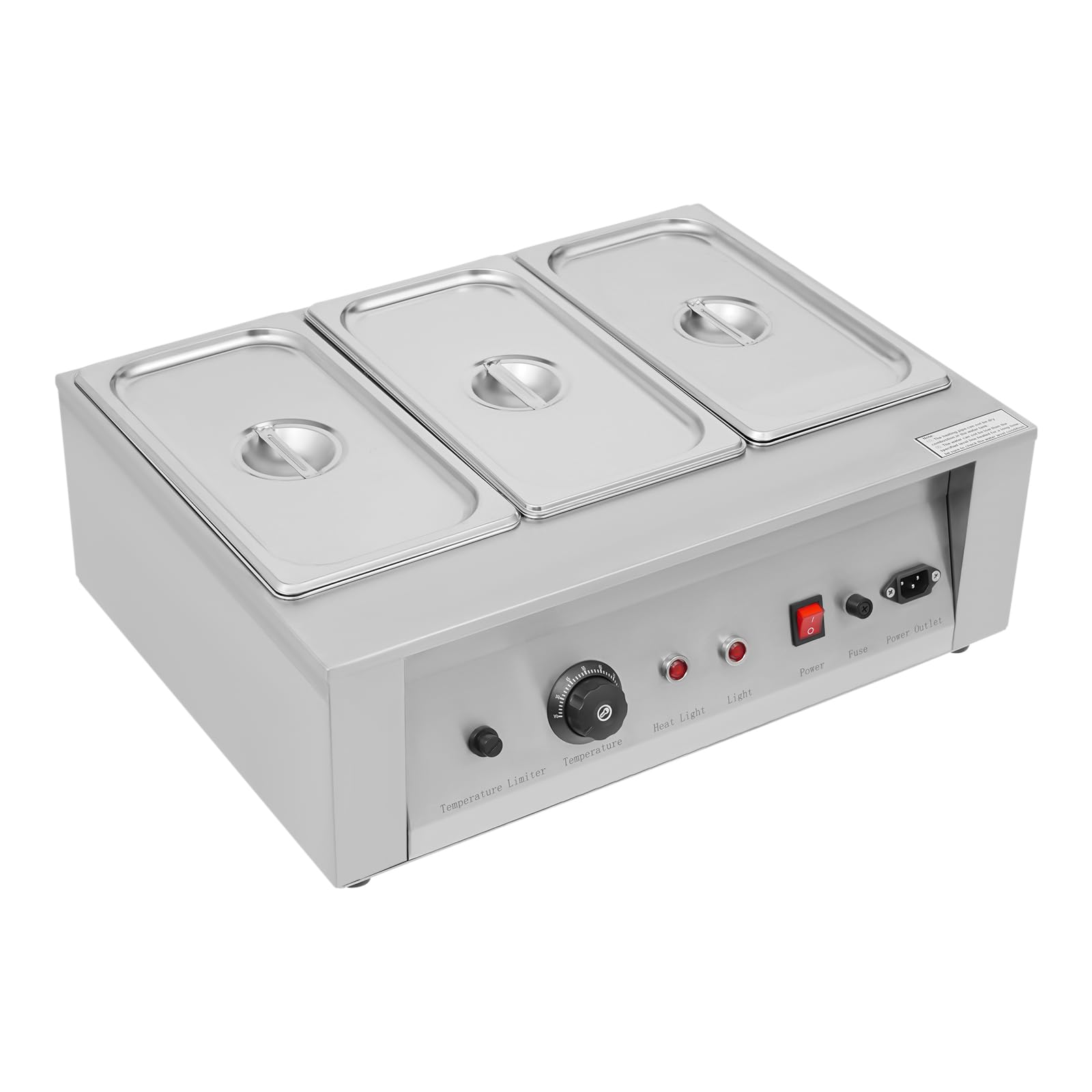 Chocolate Tempering Machine Stainless Steel Chocolate Melting Machine 110V 3-Pot Chocolate Melting Pot Electric Commercial Food Warmer 32?-176? for Home Kitchen Restaurant Canteen Party, ?Silver