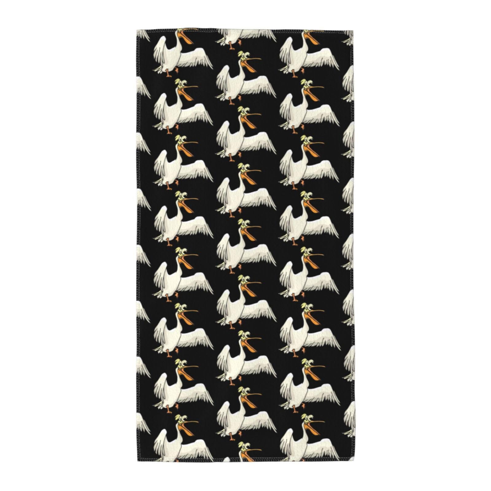KAPPTYY Funny Pelican Breathable Long Towel Absorbent Reusable For Daily Family Life