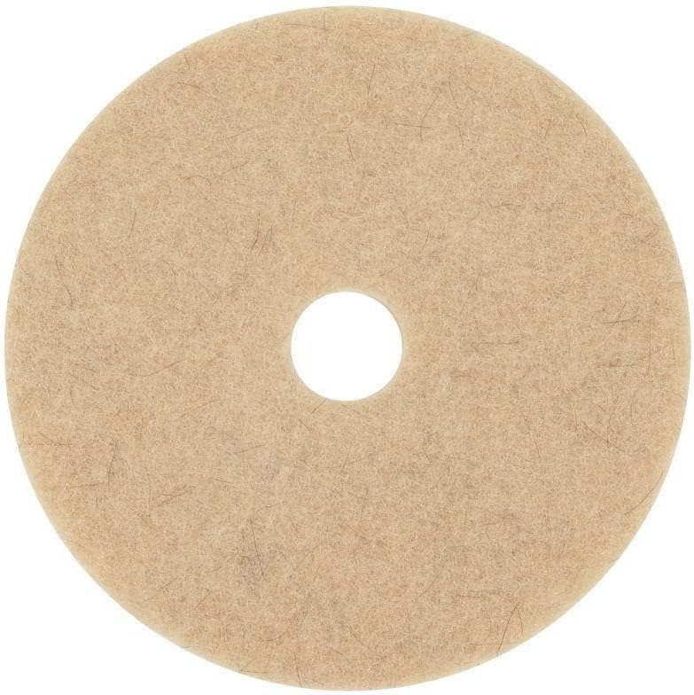 Boina para Polimento à Máquina 3M Natural Blend Tan Pad 3500, 24 pol, Pacote com 5