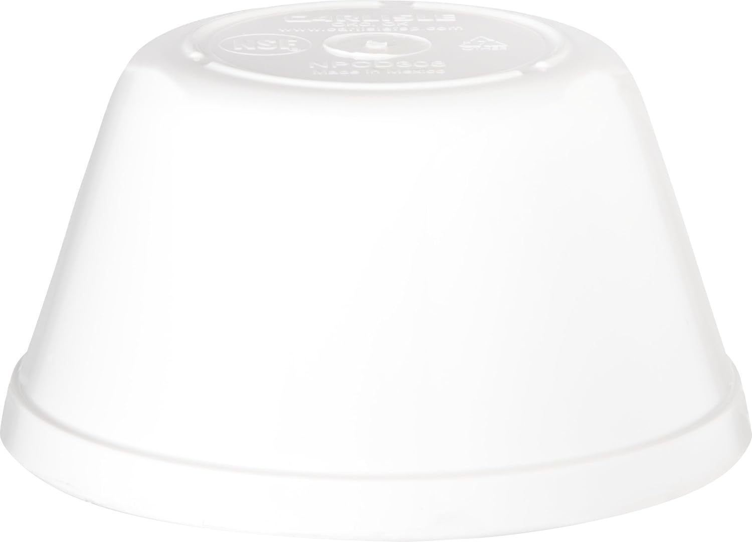 Carlisle FoodService Products Reusable Plastic Bowl Bouillon Cup, Soup Bowl for Home and Restaurant, Melamine, 8.4 Ounces, White, (Pack of 48)
