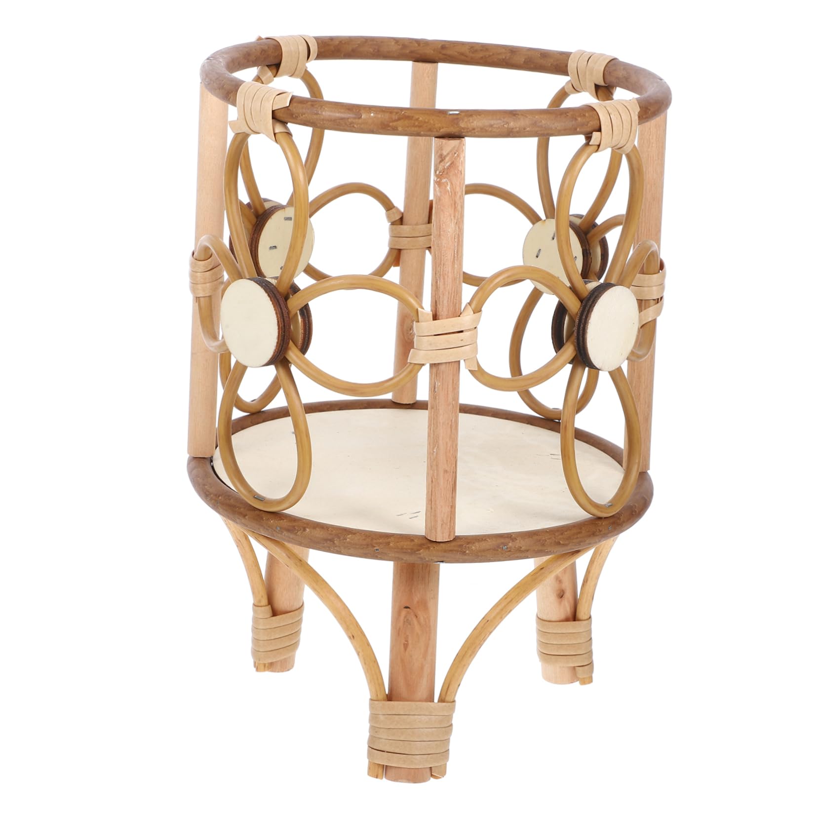 Support de pot élégant OUNONA en rotin surélevé design aéré