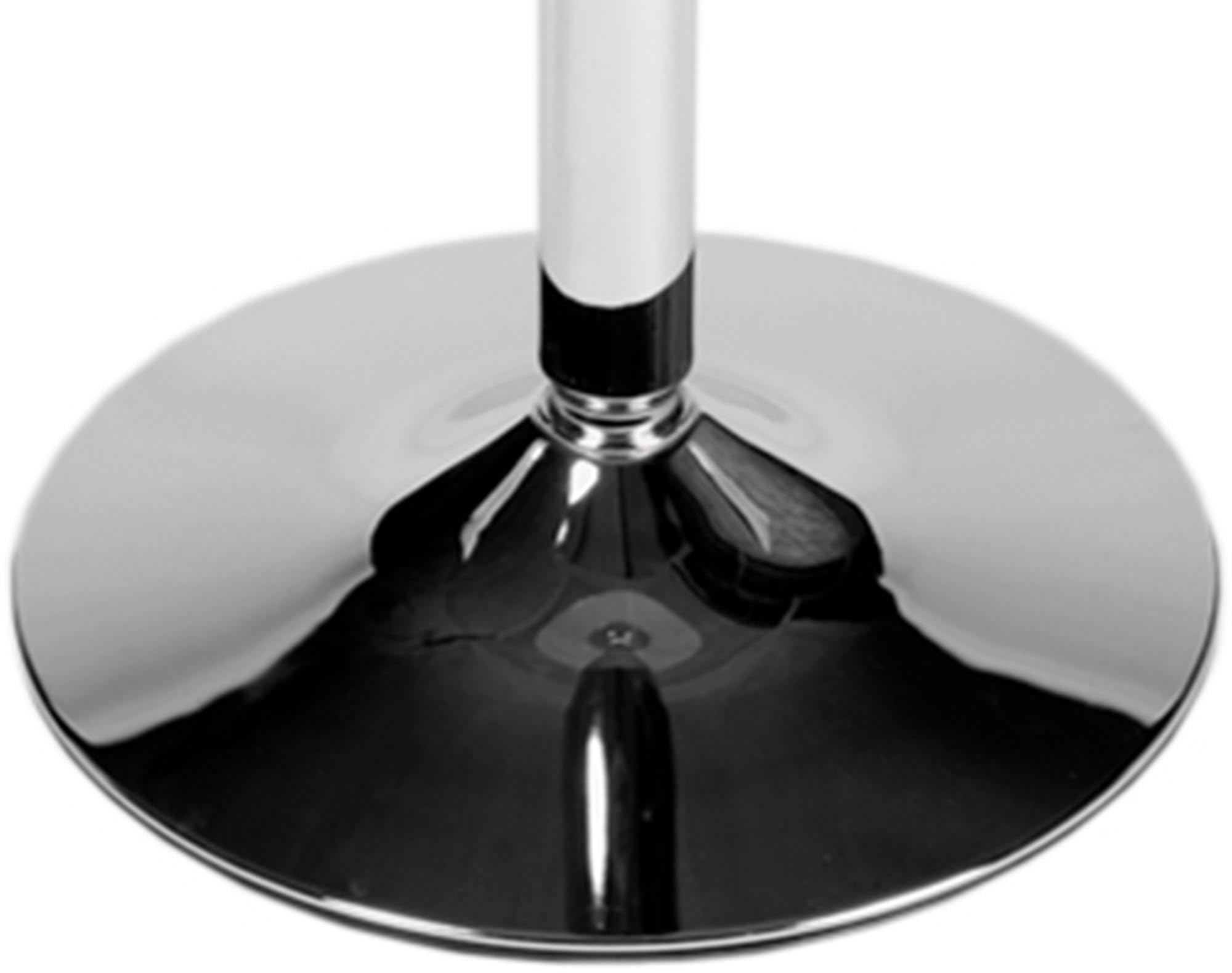 CLP Tavolo In Vetro Rotondo Di Sicurezza Ø 60 CM, H 70 CM I Tavolo Bar Con Piedistallo In Metallo Cromato I Tavolino Appoggio Moderno, Colore:vetro trasparente
