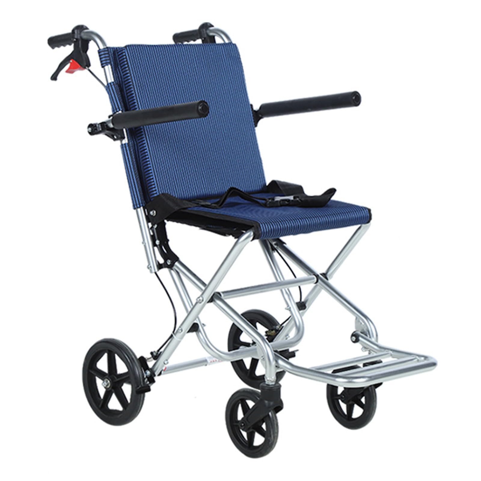 Silla De Ruedas Plegable Portátil Pequeña Silla De Ruedas Manual,Aleación De Aluminio Silla De Ruedas Avión Viaje Ultraligero Ancianos Discapacitados Mano Empuje Scooter A