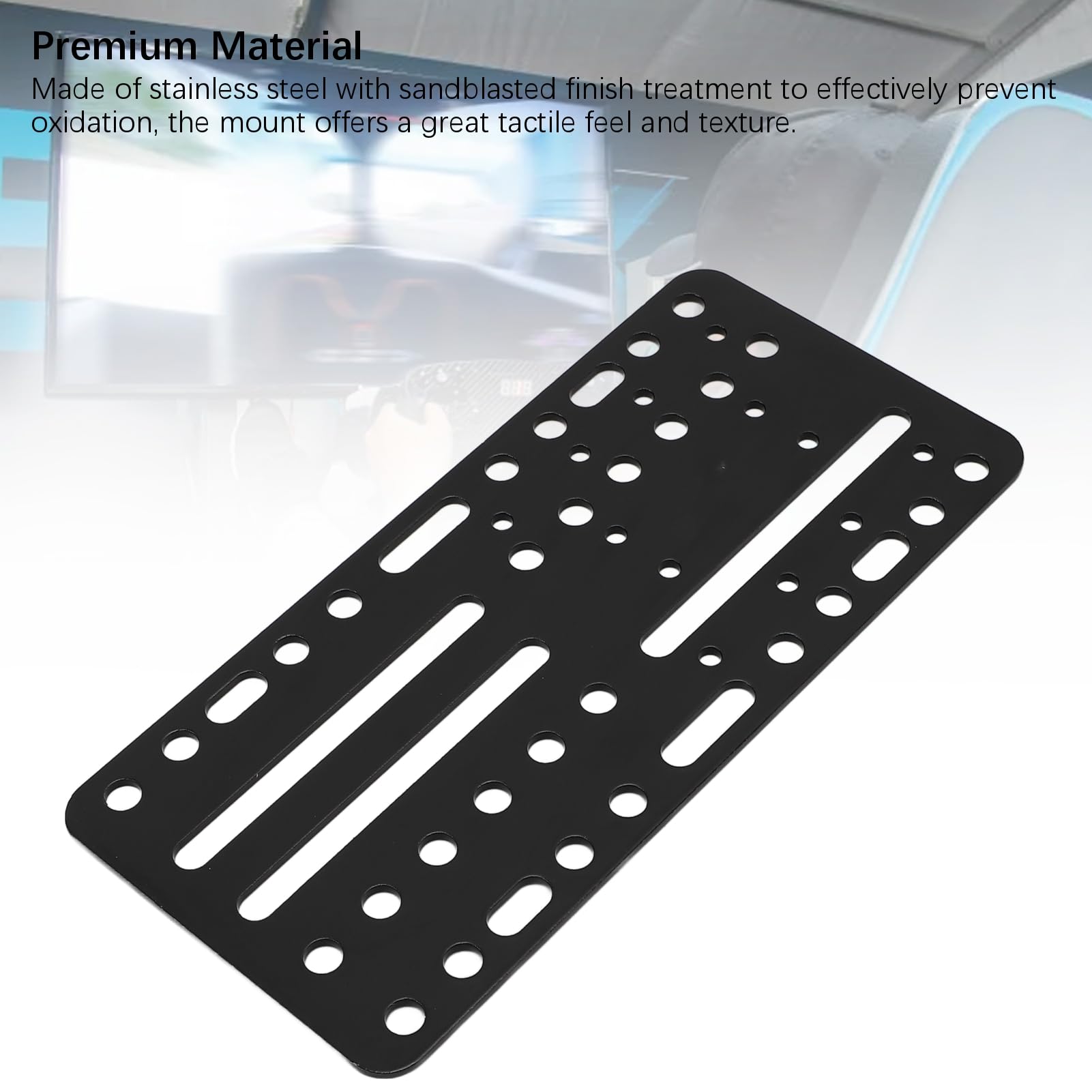 BONKZEBU Placa de Soporte de Montaje del Escritorio de Handbrake USB, Placa Adaptadora Universal de Agujeros Múltiples para la Palanca de Cambios SIM Racing, PC Placa de Montaje de
