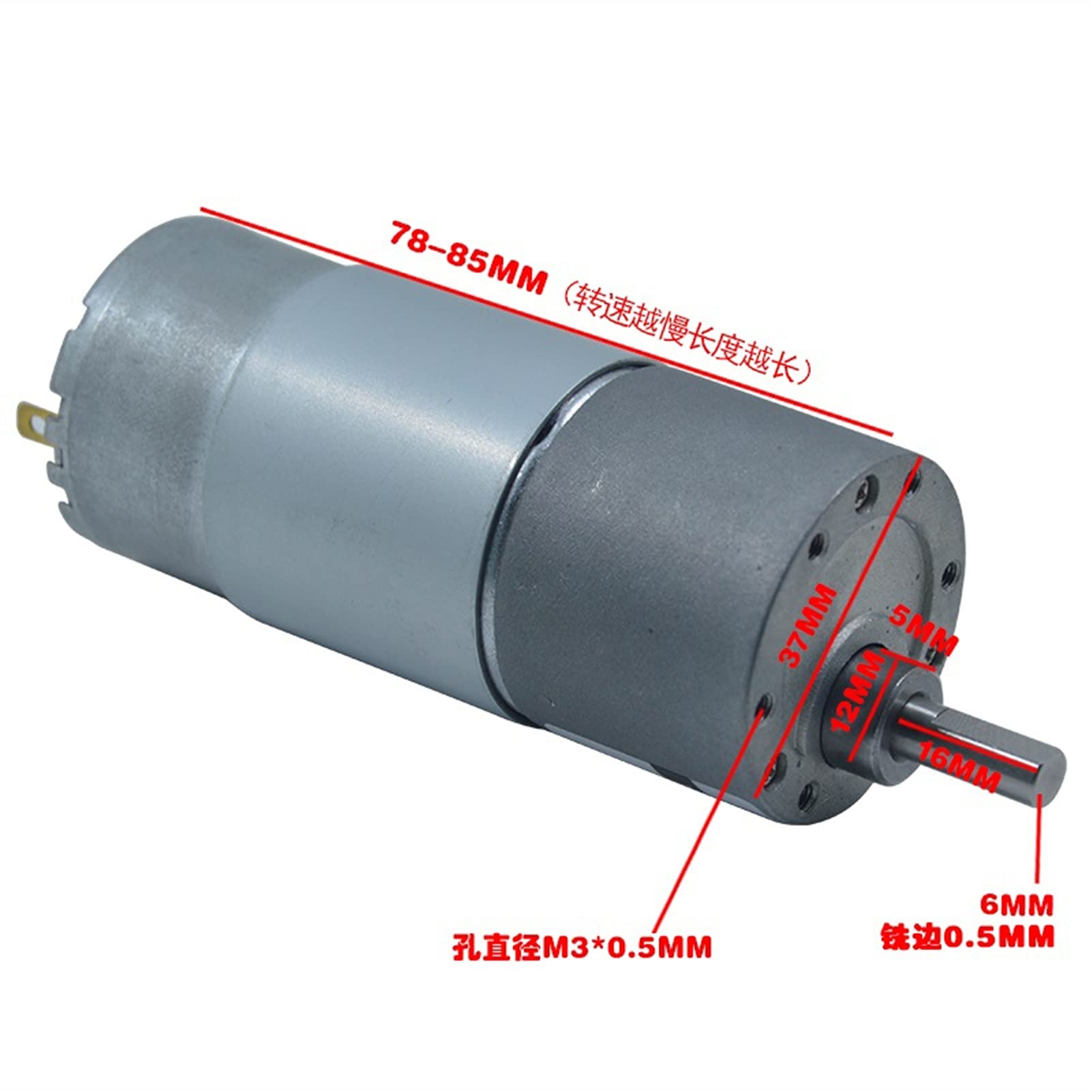 PYouo-DC silnik ze szczotką o niskiej prędkości, 1 2 V, 2 V, 24 V, XD-37GB555 DC silnik biegowy, odwracalny silnik, regulowana prędkość