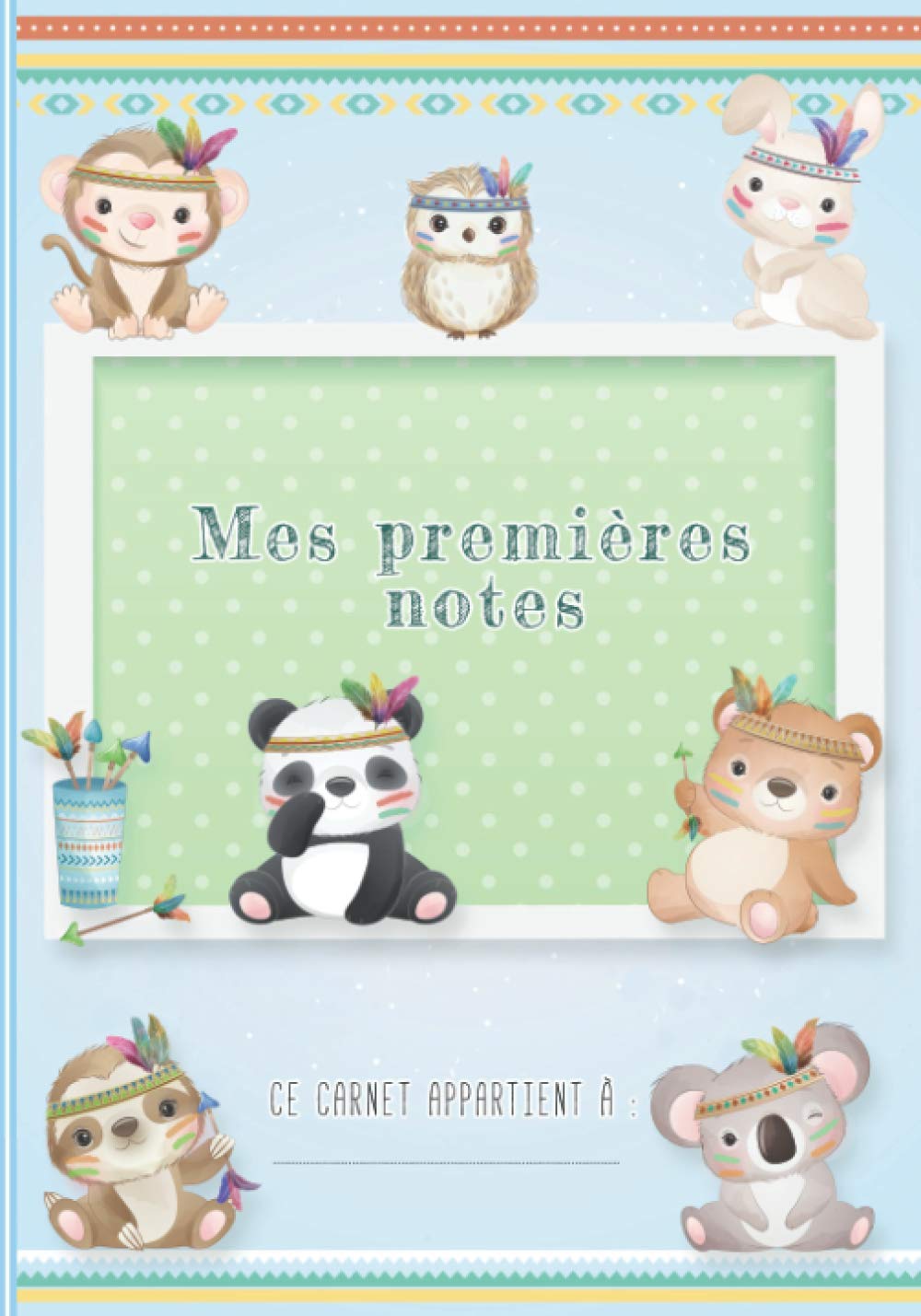 Mes premières notes: Carnet de notes original pour bébé ou futurs parents - Idée cadeau pour future maman ou papa pour noter les souvenirs de bébé - 100 Pages Lignées en pointillés