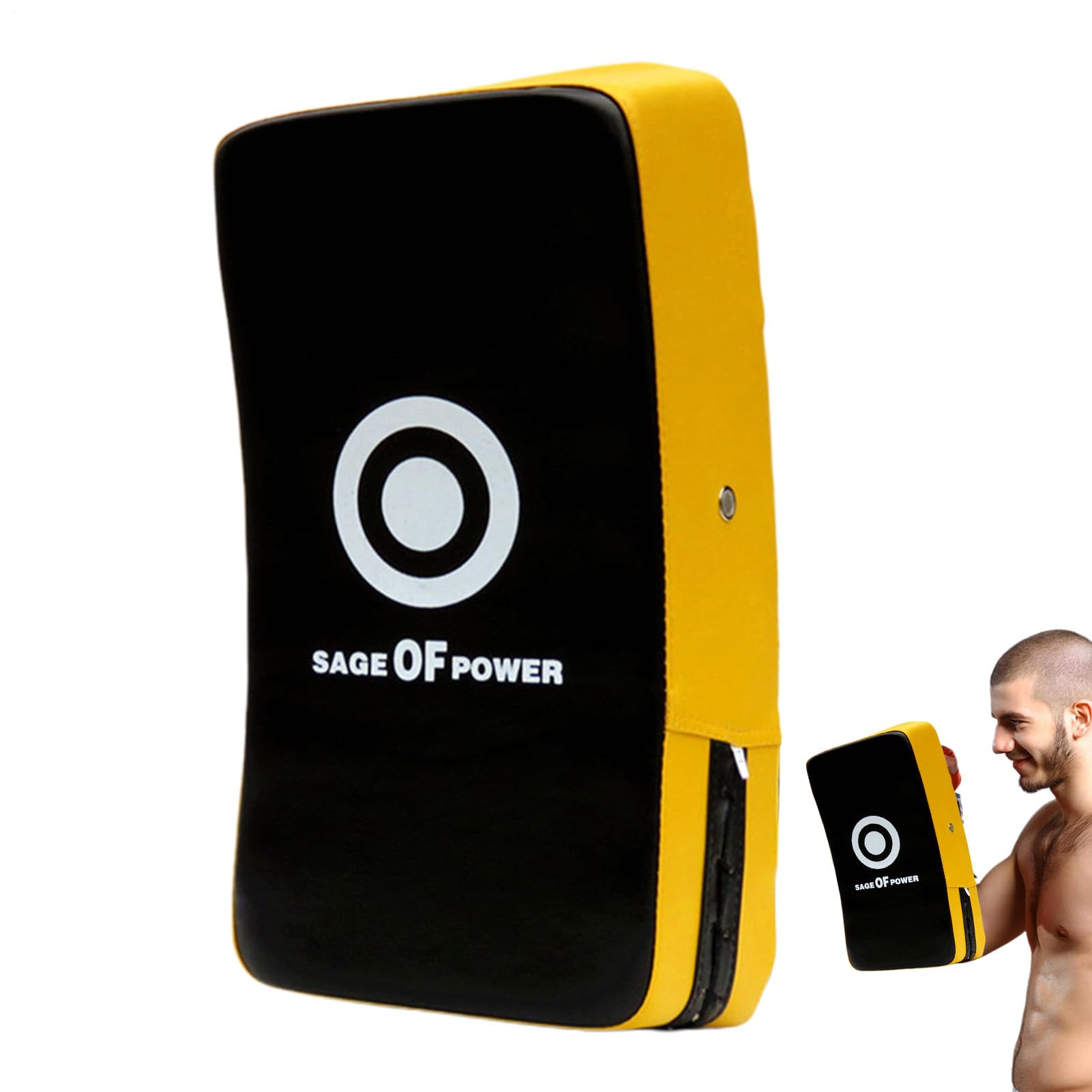 Paracolpi curvo per allenamento da boxe, per Muay Thai, kickboxing, karate con cinghie regolabili per pratica di arti marziali, 39 x 19 x 10 cm