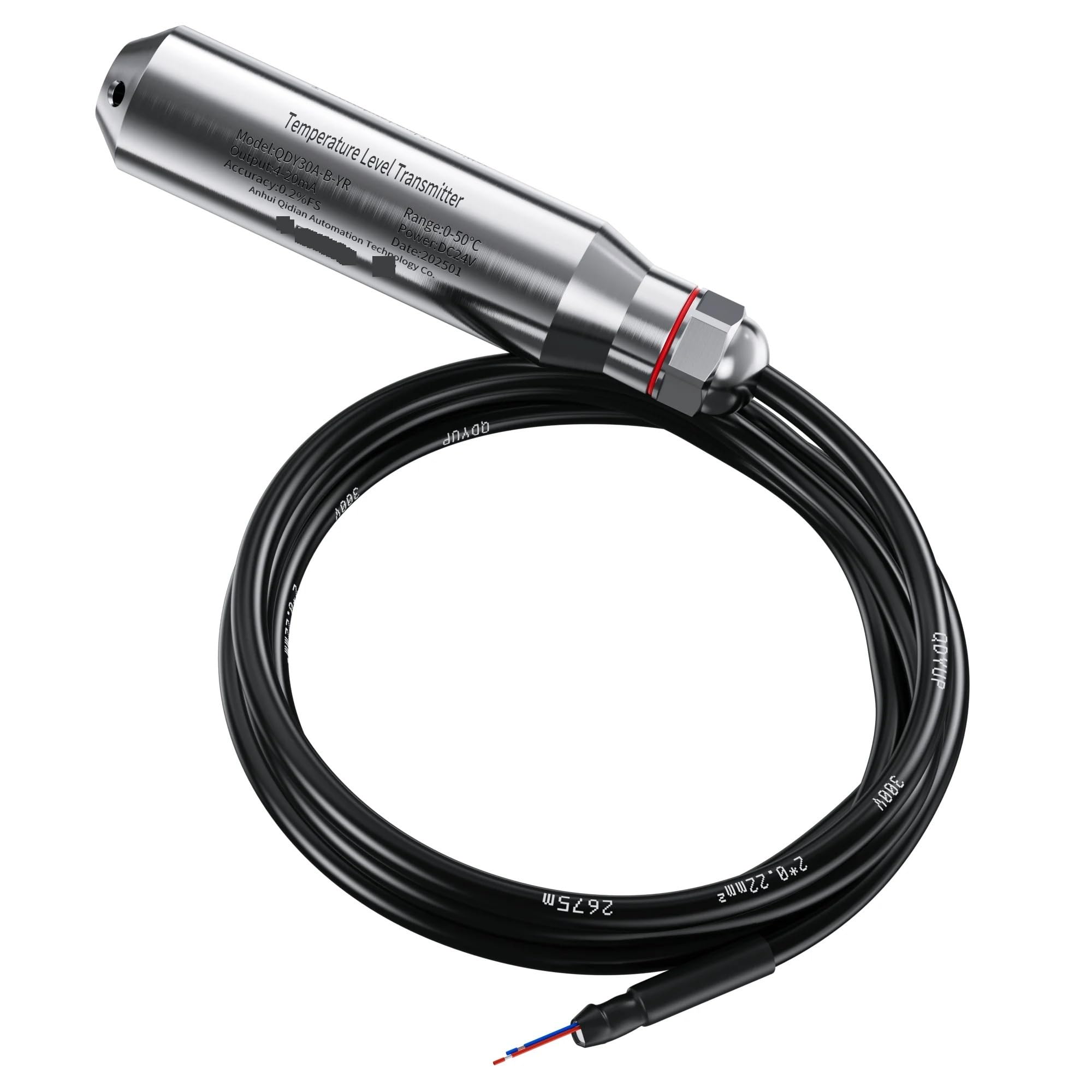 Czujnik poziomu wody 0-5 m do 4-20 mA 0-10 V 0-5 V RS485 Nadajnik czujnika poziomu cieczy Głębokość studni Solidna ochrona(2M Range 4M Cable,RS485)