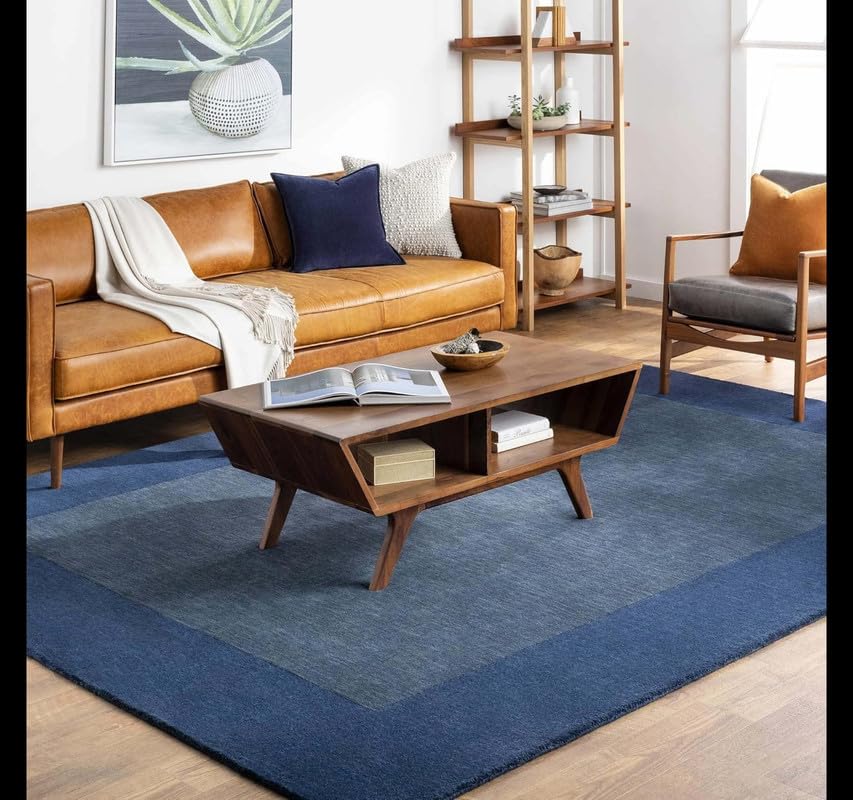 Image of Carpets and Rugs Handwoven Woolen Thick Floral and Contemporary Designs for Area Rugs, Carpets for Living Room, Bedroom, Hall Size 7x9 feet