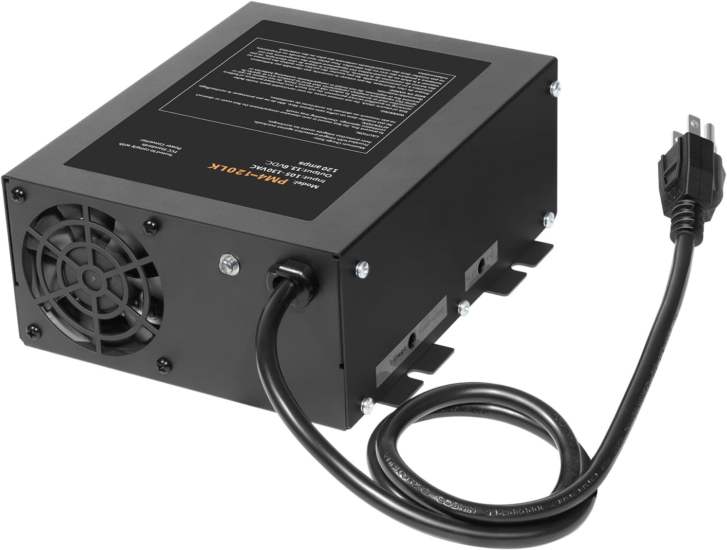 120A RV Power Converter with Built-in 4 Stage Smart Battery Charger with Reverse Polarity, Overload and Thermal Protection, Replacement for PM4 Power Converter 120A 120 VAC to 12 VDC 120 Amp