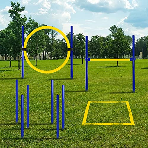 CHEERING PET Dog Agility Training Equipment, Dog Obstacle Course, Exercise Fun for Pets (Yellow)