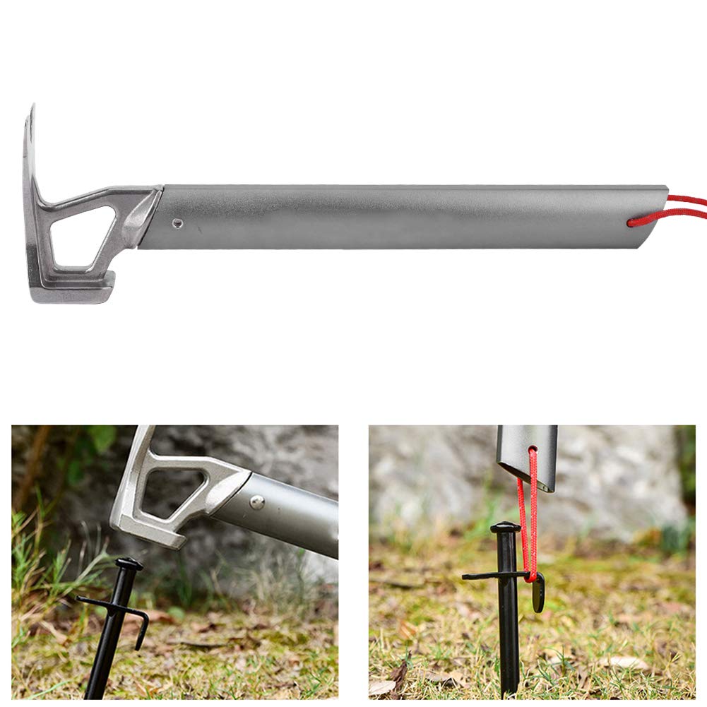 Multifunktions-Campinghammer Hochfester Edelstahl-Abzieher für Zeltheringe Nagel-Outdoor-Campingzubehör