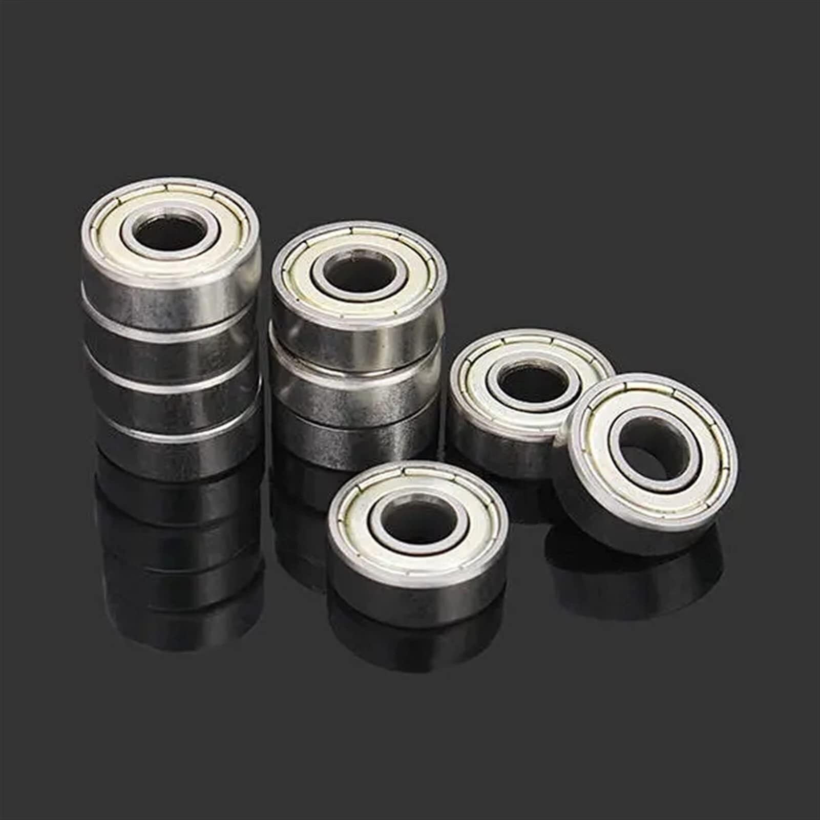 Rodamientos Sellados, Rodamientos de bolas alta velocidad 10 piezas 6x17x6 mm 606zz Acero sellado blindado Rodamiento rígido