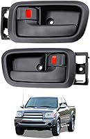 Vista 9 de Gledewen Manija de puerta interior con bisel, compatible con Toyota Tundra 2000-2006, gris oscuro, parte delantera interior izquierda del conductor