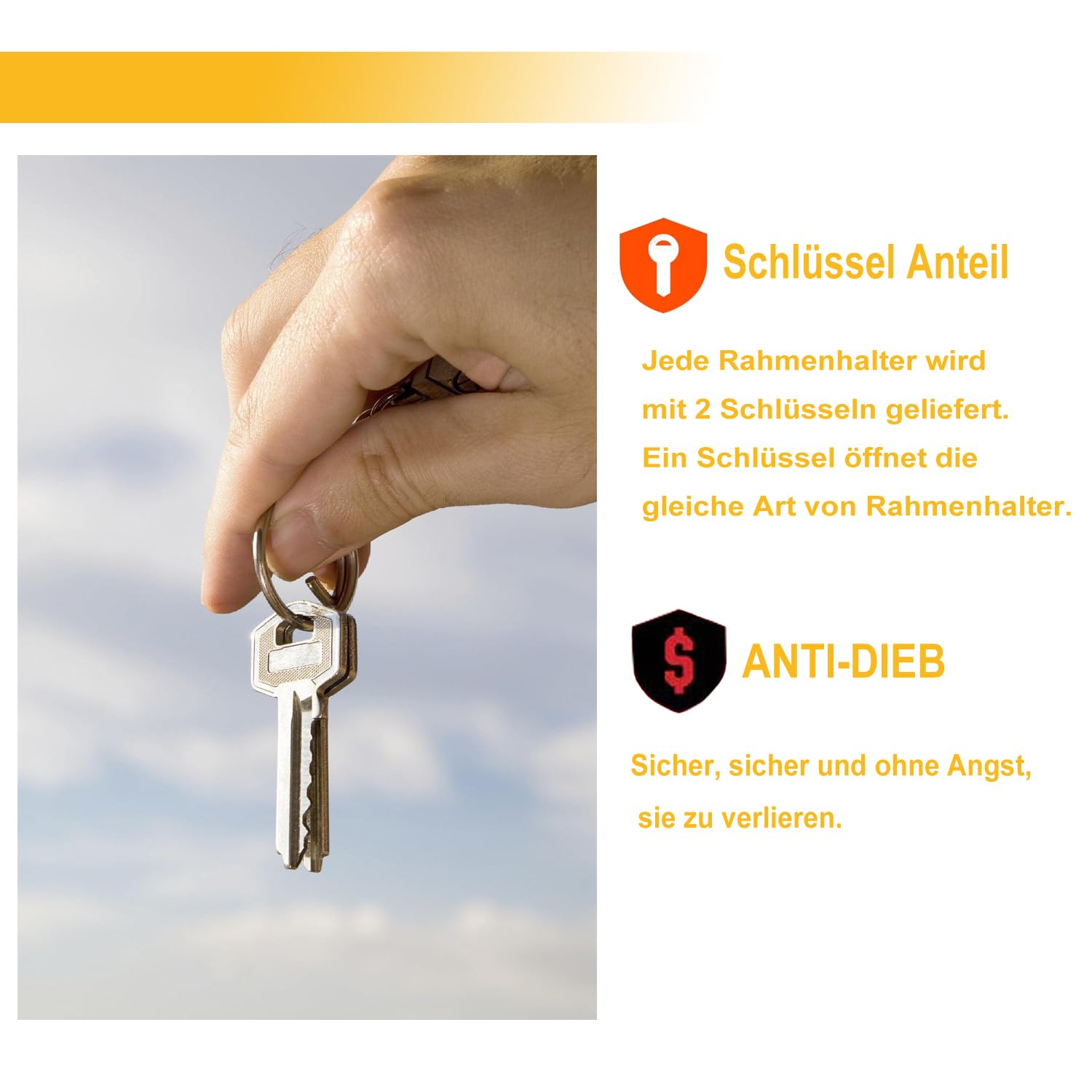 Rahmenhalter 3 Pack, 25cm+32cm+45cm Länge Abschließbare Rahmenhalterung für Fahrradträge ，für U-Bügelrohr