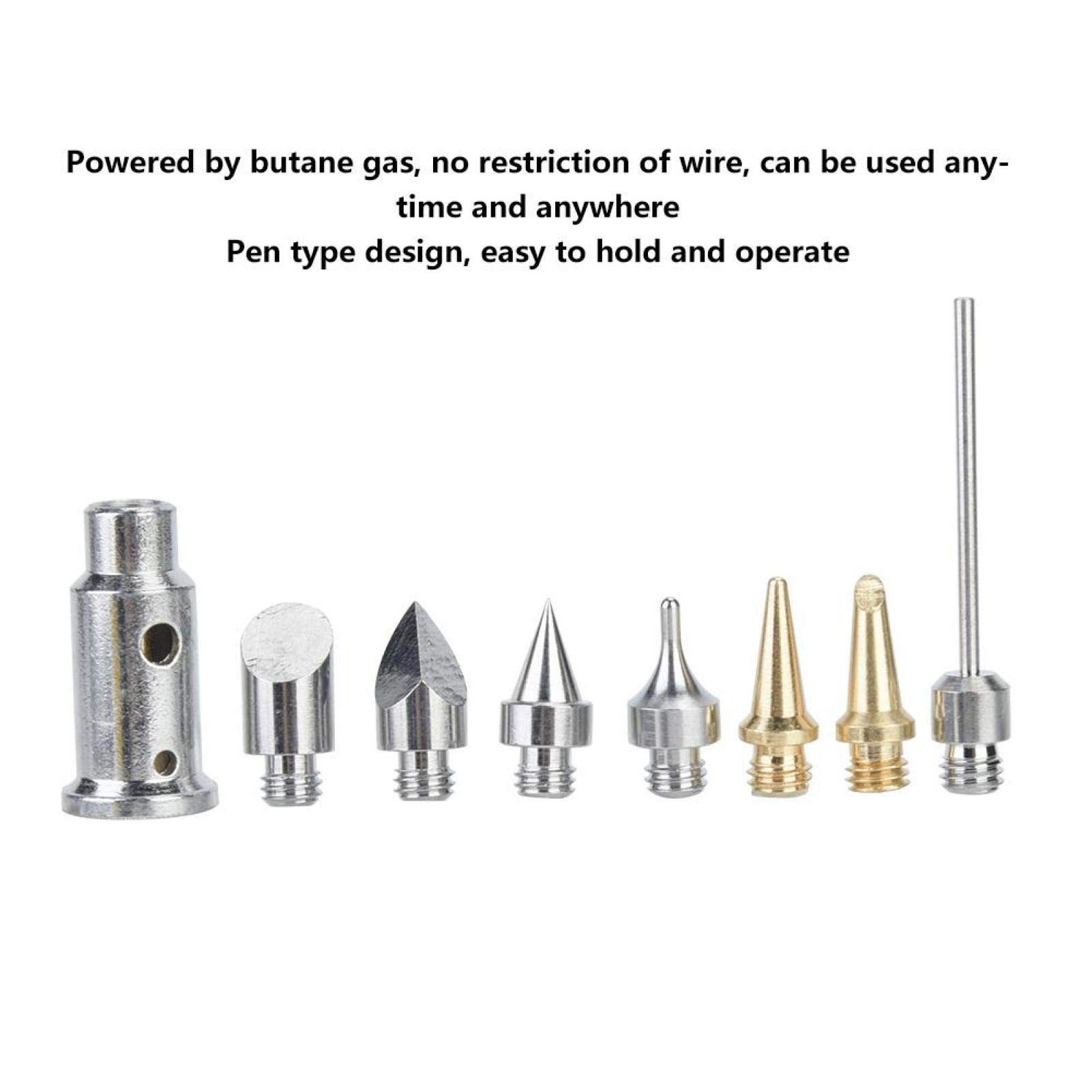 Kit de fer à souder au gaz, kit de torche de soudage sans fil portable 12 pouces pour automobile, électronique, bricolage à la maison, ordinateur(Jaune)
