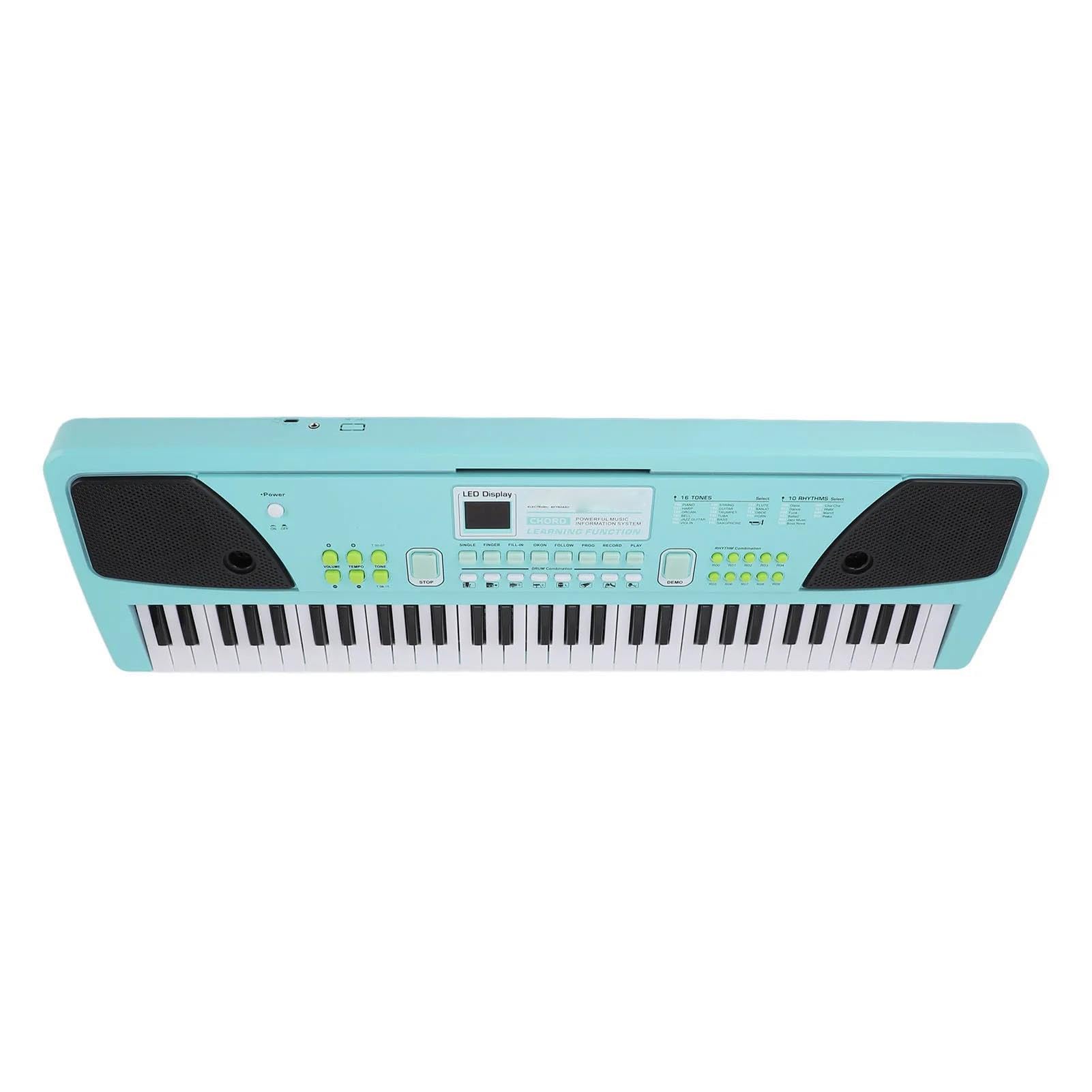Pianino Elektroniczne Początkujący Dorosły 61 Klawiszowy Elektroniczny Keyboard Pianino Z Mikrofonem USB Ładowany