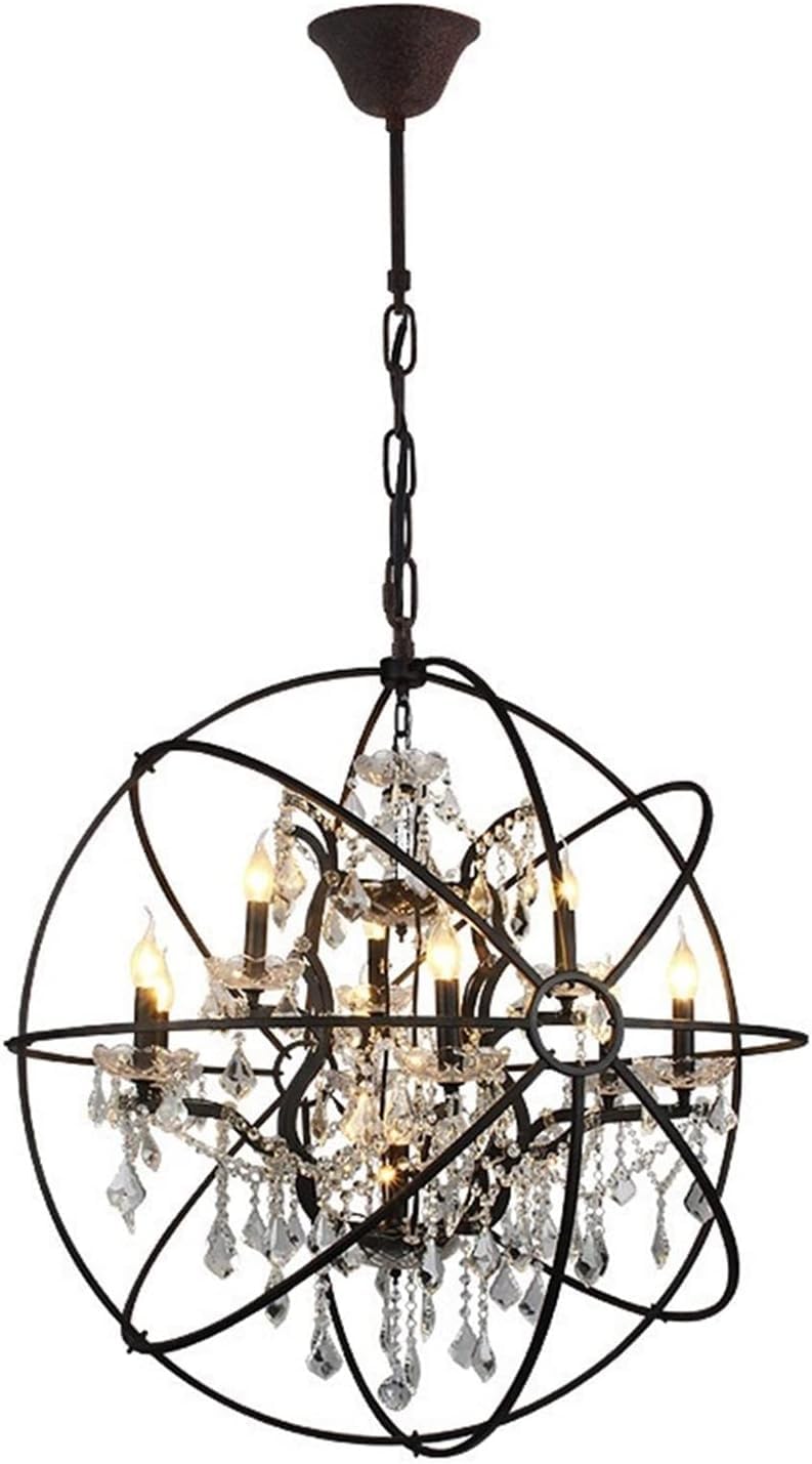 LED Modern Chandelier Lamp, Pendant Ceiling Light Crystal Chandelier Retro Crystal Chandelier Church Living Room Light