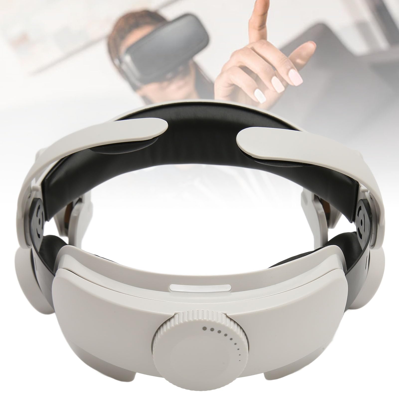 Fascia per la Testa Regolabile Compatibile con Quest 2 per Supporto e Comfort Migliorati in VR, Cinghia di Ricambio con Accessori Elite, Adatta a Bambini e Adulti