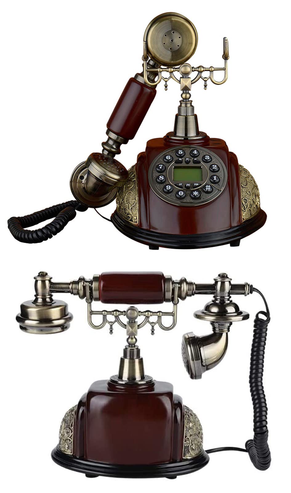 EALLEN Telefono Retrò ID Chiamante Retroilluminato, Vintage Telefono Fisso Cablato Per Soggiorno, Camera Da Letto, Studio, Ufficio, Regali, ECC