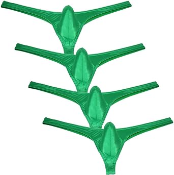 Sexy Mens Shiny Ice Silk G-string Underwear Male Bulge Pouch Thong Soft T-back Bottoms Tangas