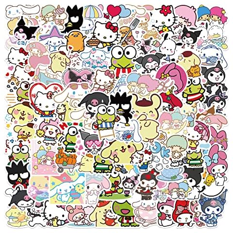 100PCS Kawaii Stickers, Cute Japanese Stickers, Vinyl Waterproof Stickers for Kids Teens Girls Adults Phone Water Bottles Skateboard Guitar Cover