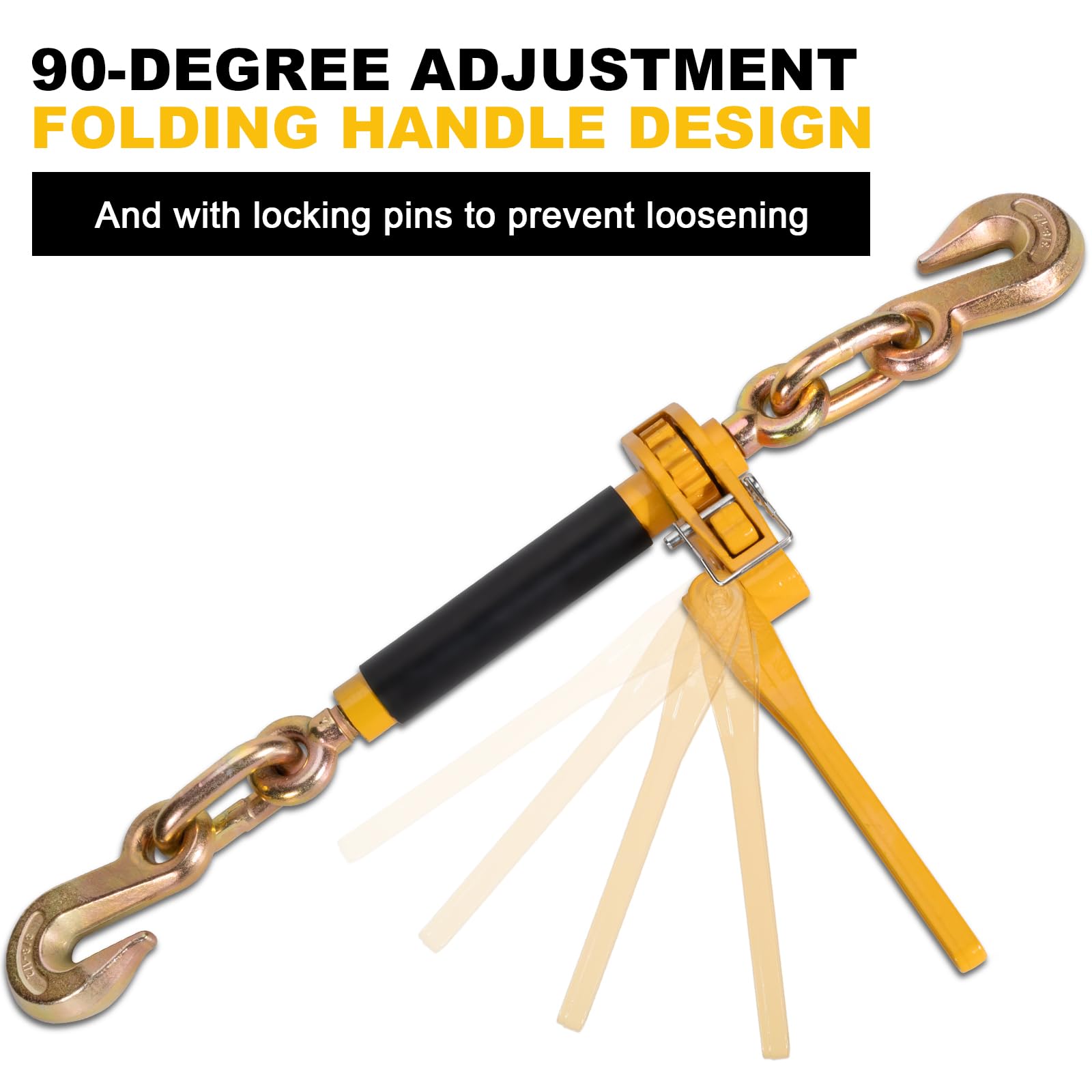 Folding Ratchet Load Binders - Heavy Duty Trailer Tie-Downs -6