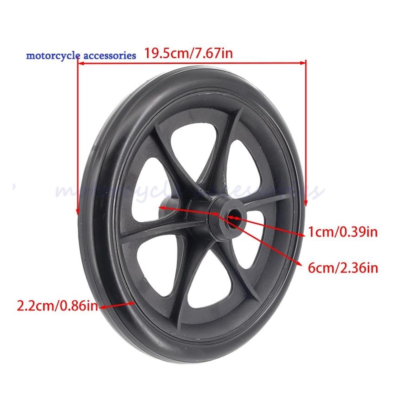 NeumáTico Silla De Ruedas Neumático sólido de 8 pulgadas for silla de ruedas, accesorios for andador delantero, rueda Universal de repuesto for sillas de ruedas, resistente al desgaste(Black 2PCS)