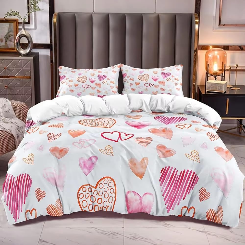 Housse de couette dessin animé amour rose pour illuminer la chambre des enfants