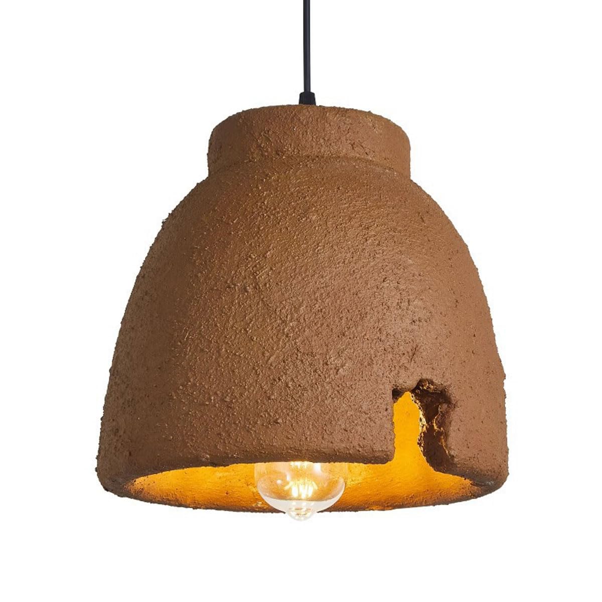 Luminaire suspendu style japonais marron pour la cuisine et chambre